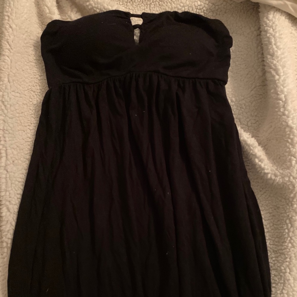 Strapless Black Maxi Dress
